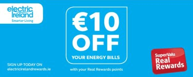A blue voucher for €10 off electricity