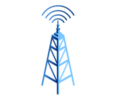 image of a network tower