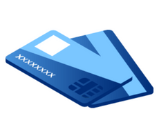 bank card blue