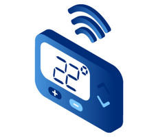 wifi thermostat blue