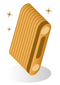 A gold radiator