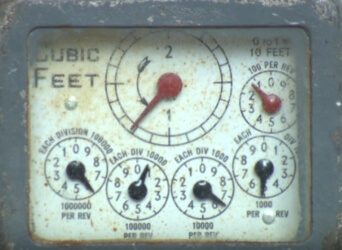 An old dial meter display