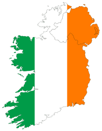 A 3D style map of Ireland
