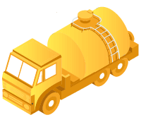 An oil refill tanker