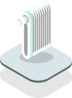 A white radiator