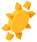 A yellow sun
