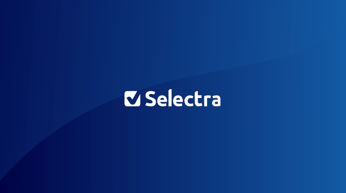 selectra logo with blue banner