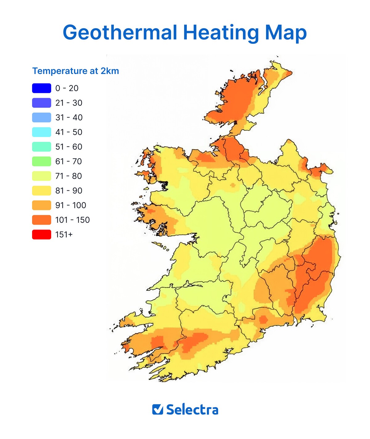 Geothermal map Ireland