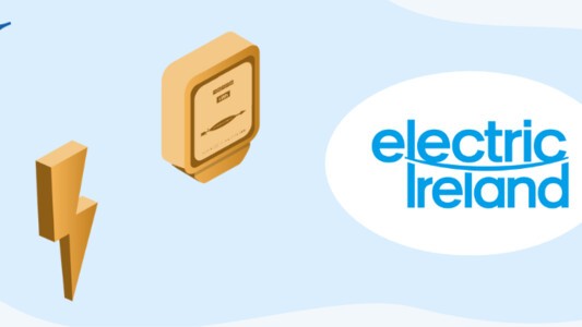 Electric Ireland logo next to an electricity meter