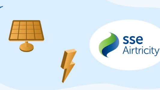 SSE Airtricity Logo next to Solar Panel