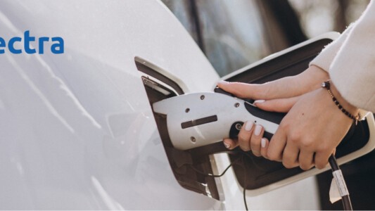 EV car being charged