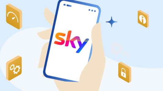 Image of the My Sky app on a phone