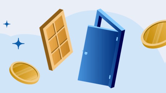 Window and door with money