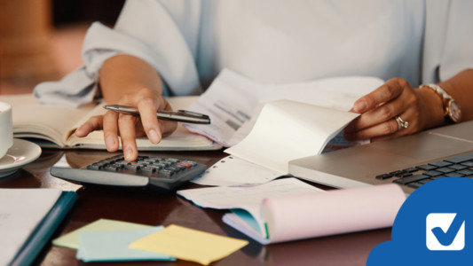 Woman examining home utility bills