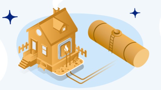 house with home heating oil