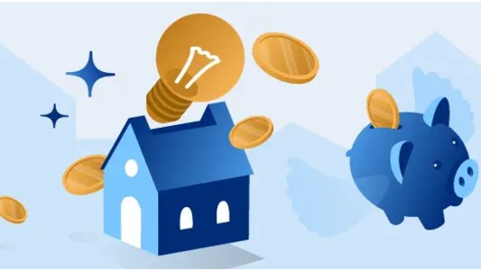 home and piggy bank