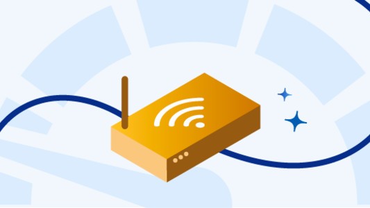 Router with spedometer in the background