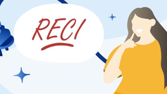 Reci logo and power cord