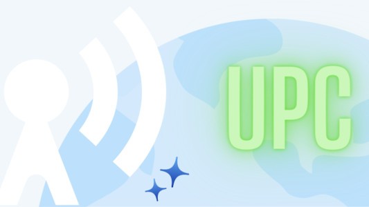 Broadband antenna in front of a Globe with UPC letters