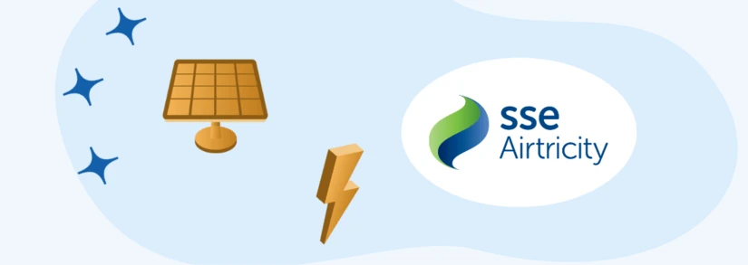 SSE Airtricity Logo next to Solar Panel