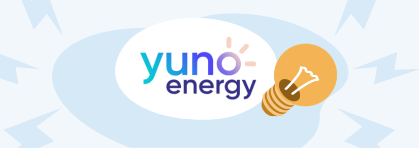 Yuno logo next to yellow lightbulb