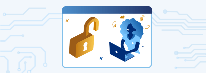 Image of a person browsing online with a VPN