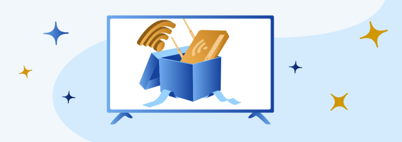 Image of a tv and broadband package