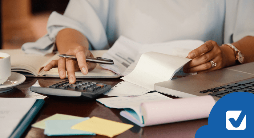 Woman examining home utility bills