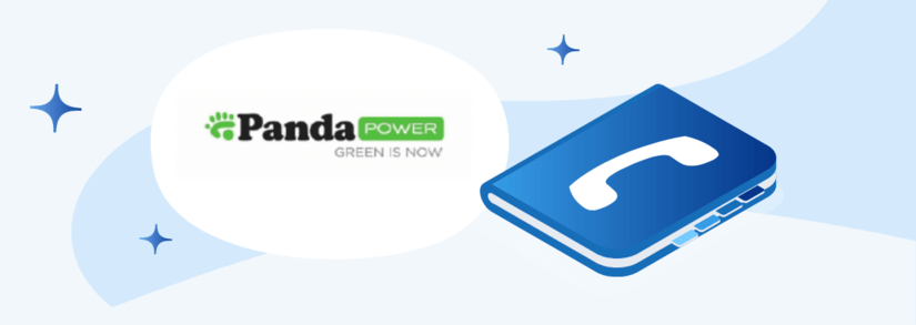 Panda Power logo and phonebook